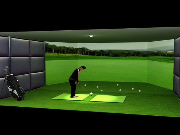 室内高尔夫模拟器俱乐部建设 有很多收益 校园球